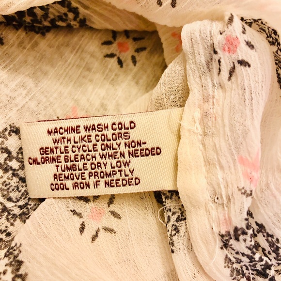 Mudd Boho Peasant Top SS Jrs Size L Multi - Picture 7 of 8